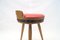 Rote Mid-Century Barhocker, 1960er, 4er Set 7