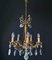 Vintage Italian Chandelier in Bronze and Brass, 1950s 3