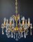 Lampadario vintage in ottone, Italia, anni '40, Immagine 1