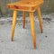 Pine Stool with Concave Seat and Pencil Legs, France, 1970s 5