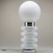Mid-Century Frosted Glass and Chrome Table Lamp attributed to Carlo Nason for JBS, 1960s, Image 5