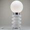 Mid-Century Frosted Glass and Chrome Table Lamp attributed to Carlo Nason for JBS, 1960s, Image 3