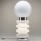 Mid-Century Frosted Glass and Chrome Table Lamp attributed to Carlo Nason for JBS, 1960s, Image 4