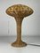 Scandinavian Rattan Wicker Mushroom Table Lamp, 1970s 1