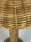 Scandinavian Rattan Wicker Mushroom Table Lamp, 1970s 8