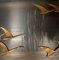 Décoration Murale en Métal et Cuivre avec Oiseaux, 1970s 6