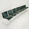 Chaises de Salon Mid-Century en Daim et Chrome, Italie, 1970s, Set de 8 1