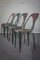 Vintage Multipl Metallstühle von Joseph Mathieu für Tolix, 4er Set 3
