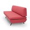 Divano letto in tessuto rosso, anni '60, Immagine 6
