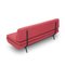 Divano letto in tessuto rosso, anni '60, Immagine 9
