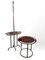 Lámpara de mesa y de pie Art Déco de metal cromado y espejo, 1930. Juego de 2, Imagen 1