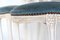 Wooden Chairs in Blue Velvet, Italy, 1960, Set of 12, Image 9