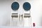 Wooden Chairs in Blue Velvet, Italy, 1960, Set of 12, Image 12