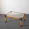 Table Basse en Bruyère et Laiton, 1980s 7