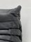 Mobilier de Salon Togo en Cuir Noir par Michel Ducaroy pour Ligne Roset, France, Set de 3 6