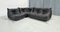 Mobilier de Salon Togo en Cuir Noir par Michel Ducaroy pour Ligne Roset, France, Set de 3 13