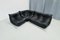 Juego de salón Togo francés de cuero negro de Michel Ducaroy para Ligne Roset., Juego de 3, Imagen 7