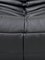 Mobilier de Salon Togo en Cuir Noir par Michel Ducaroy pour Ligne Roset, France, Set de 3 2