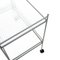 Metal and Glass Service Trolley, 1980s 8