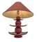 Japanische Pagoda Tischlampe von Louis Drimmer, Frankreich, 1980er 1