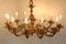 Antique Italian Oval Chandelier in Brass, 1920s, Image 9