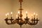 Antique Italian Oval Chandelier in Brass, 1920s, Image 11