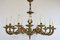 Antique Italian Oval Chandelier in Brass, 1920s, Image 7