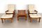 Italian Country Living Room Set in Oak with Bouclé Upholstery, 1970s, Set of 5, Image 27