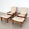 Italian Country Living Room Set in Oak with Bouclé Upholstery, 1970s, Set of 5, Image 20