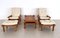 Italian Country Living Room Set in Oak with Bouclé Upholstery, 1970s, Set of 5, Image 16