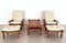 Italian Country Living Room Set in Oak with Bouclé Upholstery, 1970s, Set of 5, Image 30
