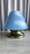 Mid-Century Italian Murano Glass Swirl Mushroom Table Lamp with Brass Base, 1970s 3