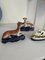 Antique Staffordshire Dogs and Rabbit Inkwell, Set of 3 4