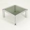 Italian Square Chromed Metal Coffee Table 1