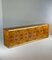 Lacquered Burlwood and Brass Credenza, 1970s 1