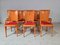 Orange Chairs by Joamin Baumann for Baumann, Paris, 1970s, Set of 12 3
