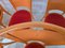 Orange Chairs by Joamin Baumann for Baumann, Paris, 1970s, Set of 12 13