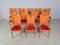 Orange Chairs by Joamin Baumann for Baumann, Paris, 1970s, Set of 12 1