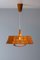 Lampada grande in teak e sisal attribuita a Temde Leuchten, anni '60, Immagine 4