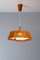 Lampada grande in teak e sisal attribuita a Temde Leuchten, anni '60, Immagine 2