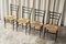 Chiavari Chairs in Ebonized Wood and Straw by Gio Ponti for Fratelli Spinetto, Italy, 1940s, Set of 4 9