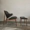 Set of Shell Chair with Ottoman attributed to Ib Kofod-Larsen for Christensen & Larsen, Denmark, 1955, Image 2