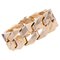 18 Karat Yellow Gold Geometric Curb Chain Large Bracelet, 1960s 1