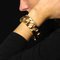 18 Karat Yellow Gold Geometric Curb Chain Large Bracelet, 1960s 2
