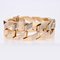 18 Karat Yellow Gold Geometric Curb Chain Large Bracelet, 1960s 6