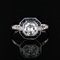 Art Deco Modern Sapphires Diamonds Platinum Ring, Image 5