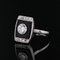 Art Deco Diamant Onyx Platin Ring, 1930er 7
