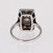 Art Deco Diamant Onyx Platin Ring, 1930er 19
