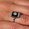 Art Deco Diamant Onyx Platin Ring, 1930er 13
