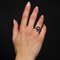 Art Deco Diamant Onyx Platin Ring, 1930er 4